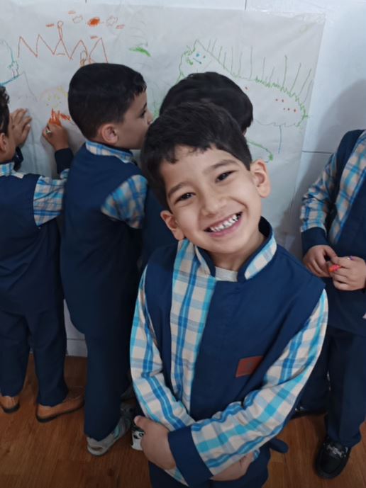 نقاشی دیواری نوآموزان پیش دبستانی مهاد آل خجند