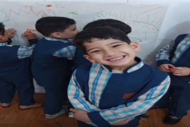 نقاشی دیواری نوآموزان پیش دبستانی مهاد آل خجند