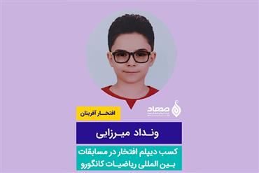 ونداد میرزایی، دیپلم افتخار مسابقات ریاضی کانگورو